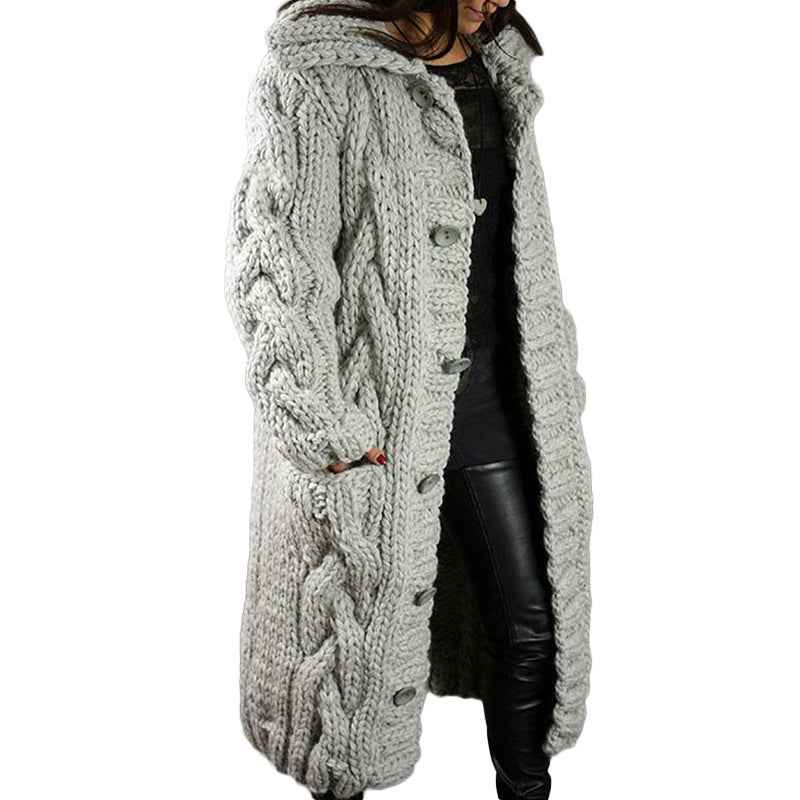 Damen Oversize Cardigan-Mantel - Einreihig, kuschelig gestrickt – Bild 7