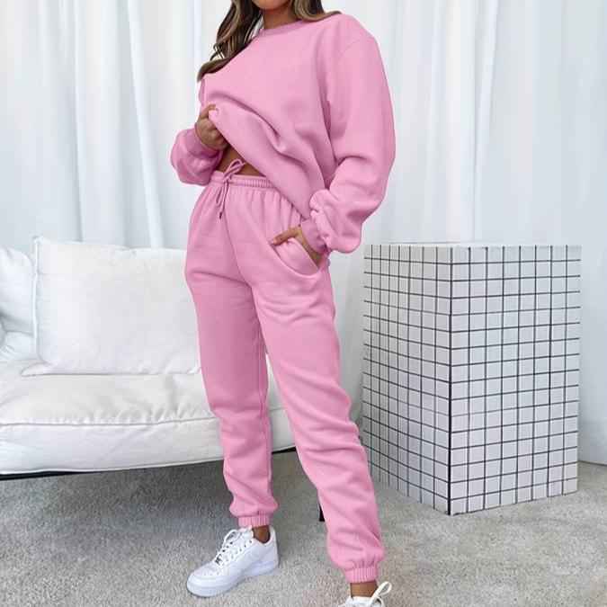 Damen-Set aus Sweatshirt und Jogger – Bild 4