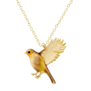 Enamel Robin Necklace