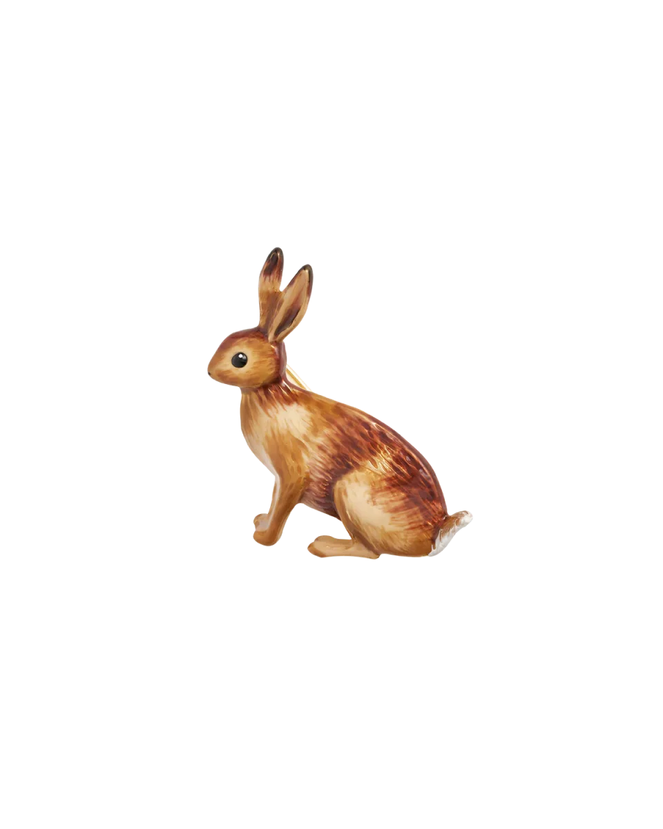 Enamel Rabbit Brooch