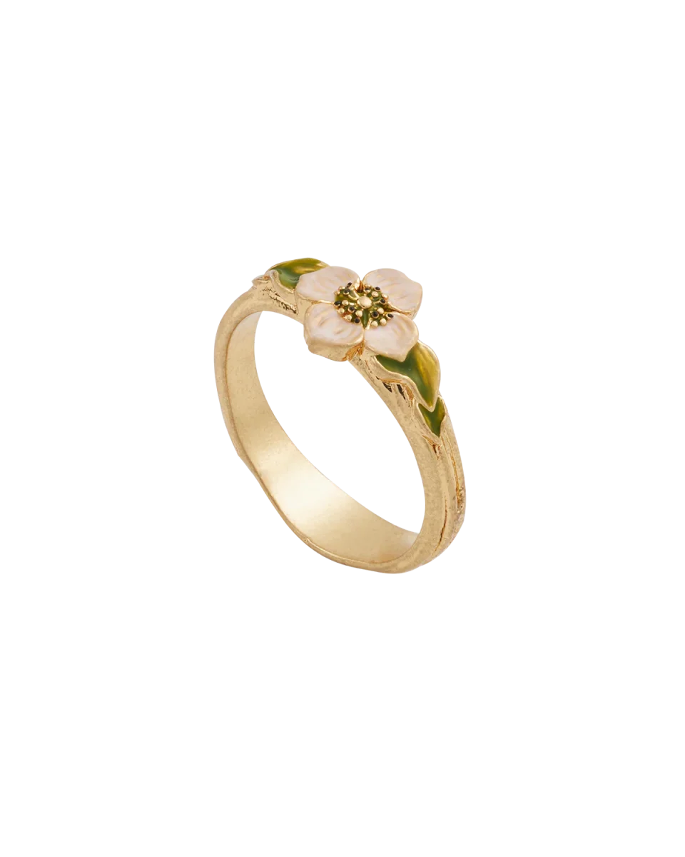 Gold Poppy Anemone Ring