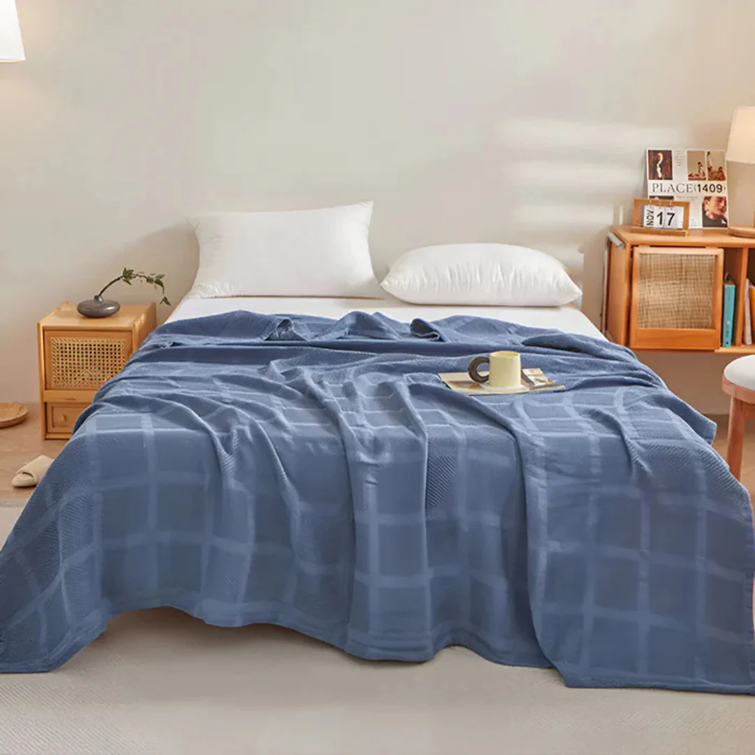 Luxuriöser Waffel – Weiches Fleece-Decke für Komfort und Stil