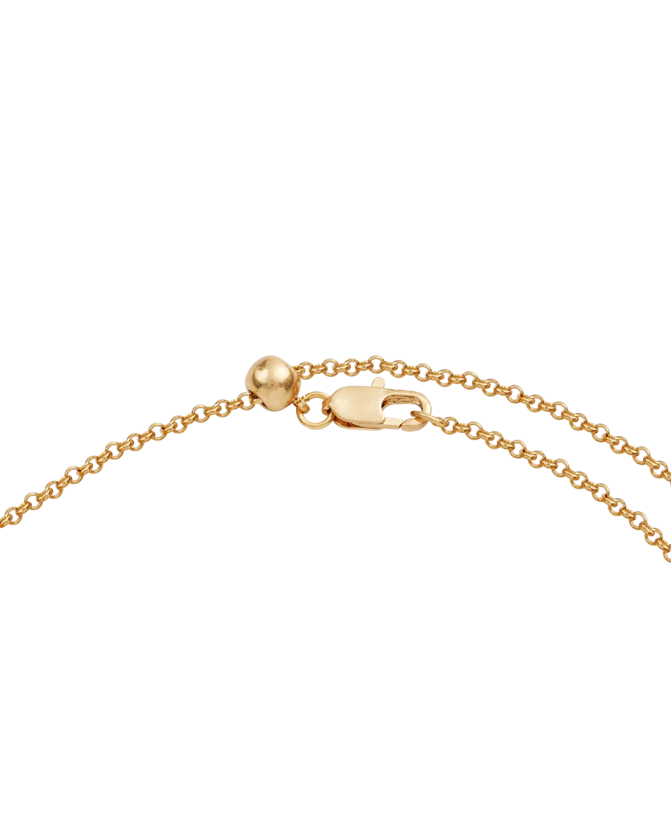 W Initial Water Lily Gold Spinner Necklace – Bild 9