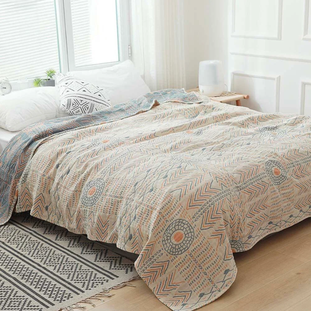 Trendige Boho Mandala Wende-Wärmedecke für stilvollen Komfort – Bild 4
