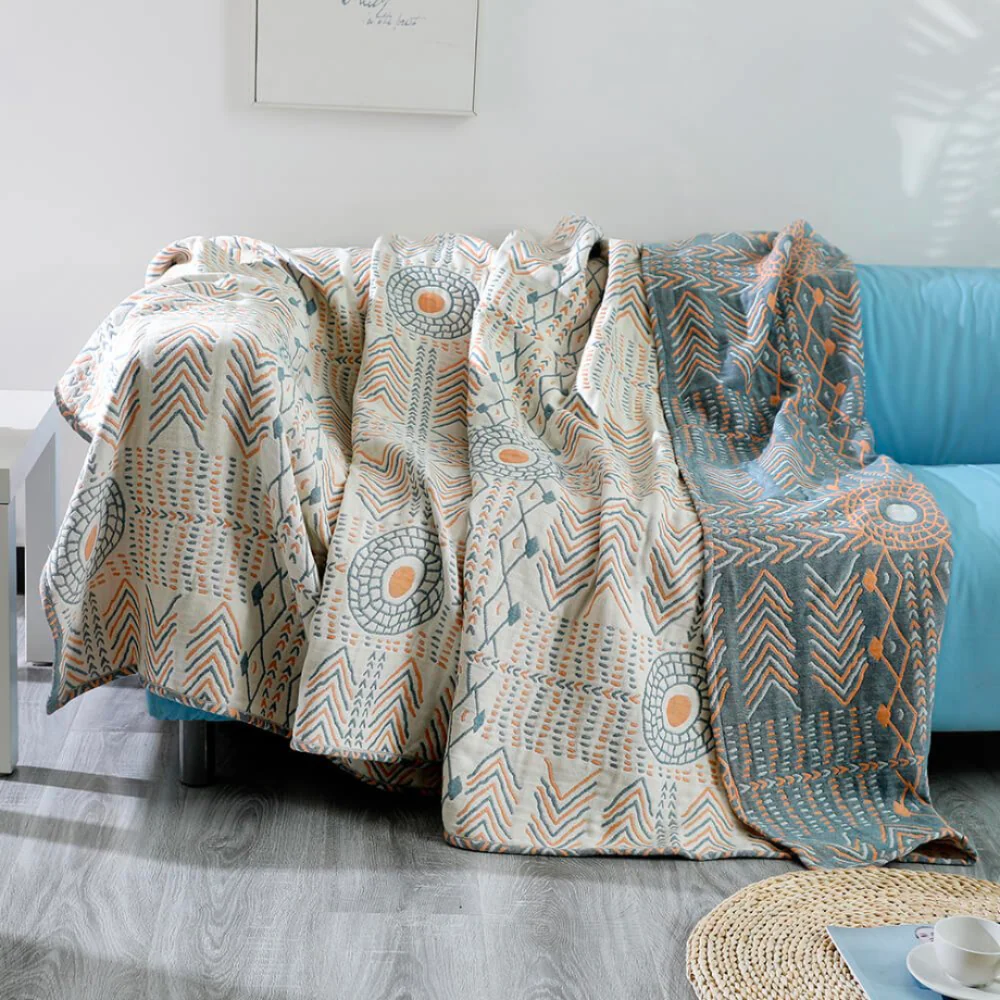 Trendige Boho Mandala Wende-Wärmedecke für stilvollen Komfort