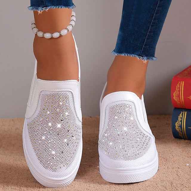 Sneaker mit weißen Kristallverzierungen – Bild 5