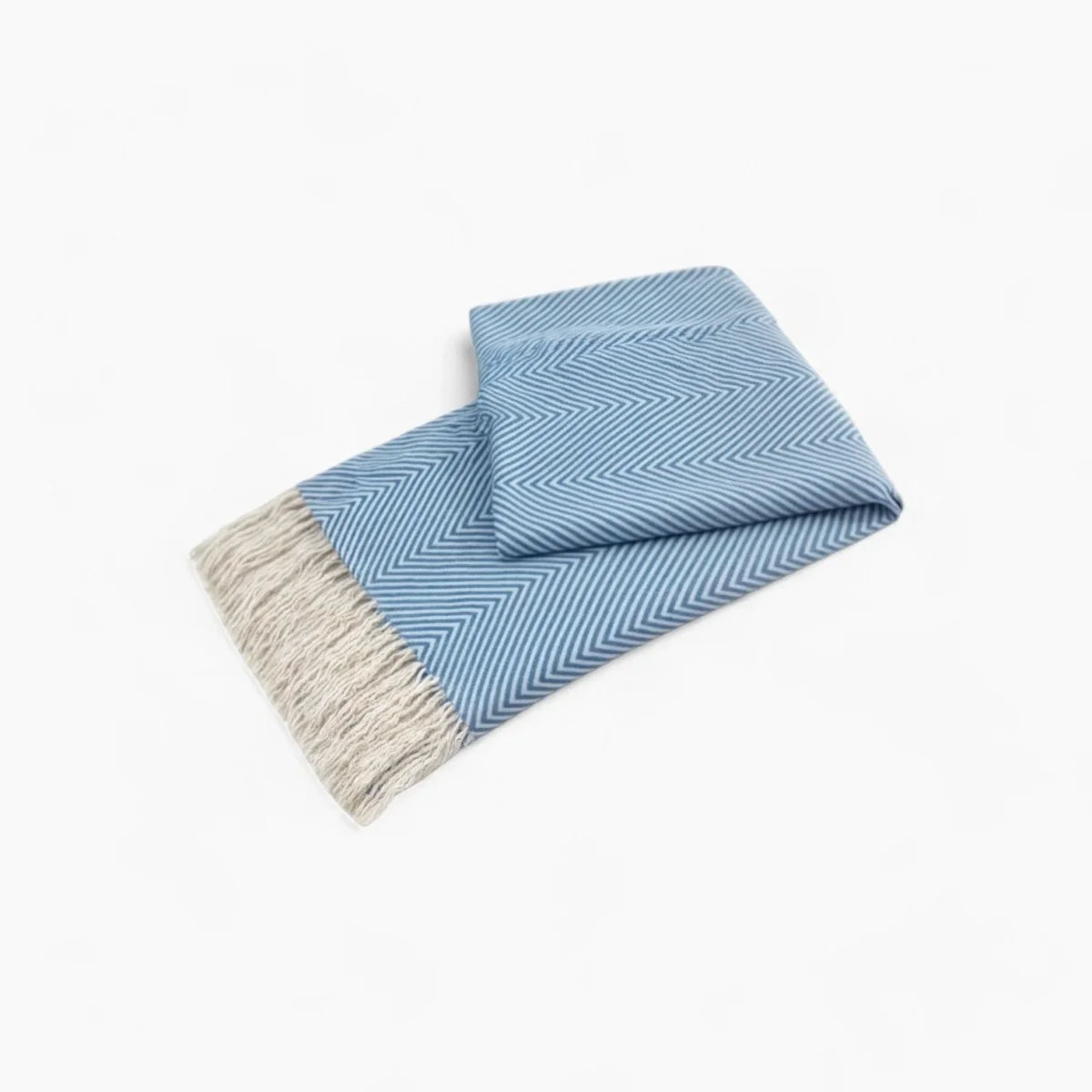 Acryldecke mit weichem Stoff und gestreiftem Muster – ideal für die Trockenreinigung