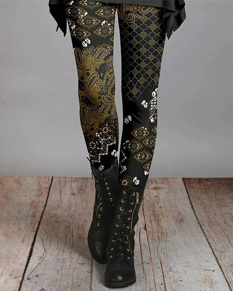 Damen Retro-Leggings mit Ethno-Muster - Stilvoll & Bequem – Bild 5