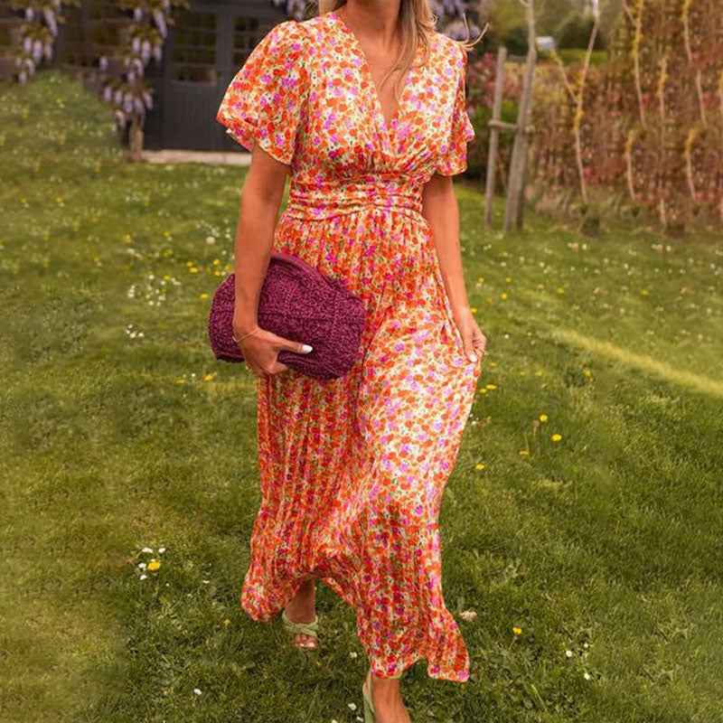 Romy V-Ausschnitt Sommerkleid - fließend, leicht und mühelos stilvoll – Bild 7